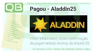 Prova de pagamento - Aladdin25