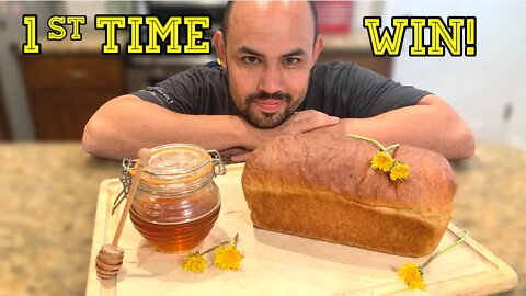 I made my first loaf of dandelion bread!