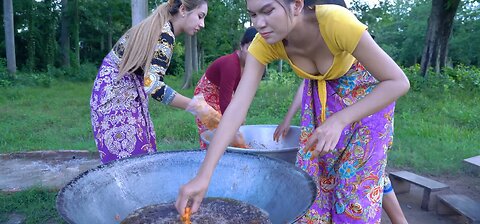 Chicken leg crispy with rice and chili sauce cook recipe and eat - Amazing video 🤤🥵