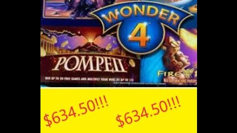 $634.50 win on Pompeii Slot Machine at Wildwood Casino in Cripple Creek, Colorado