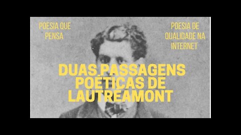 Poesia que Pensa − Duas passagens de LAUTRÉAMONT