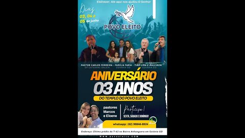 Aniversário da Igreja Povo Eleito 3 Anos