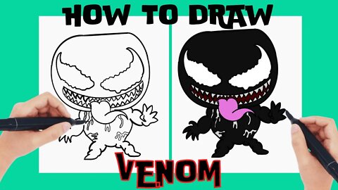 How to Draw VENOM! Easy Step by Step Drawing Tutorial