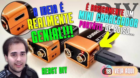 ELE FEZ um CARREGADOR PORTÁTIL DE CELULAR com uma BATERIA DE 9V, ISSO É INCRÍVEL!!! | DIY Veja Aqui