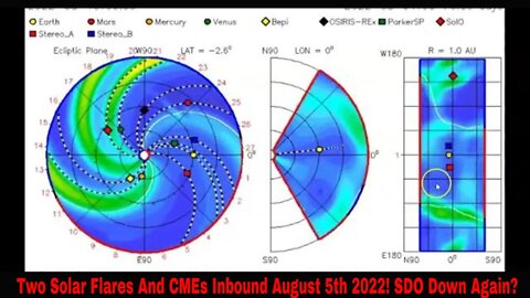 Two Solar Flares And CMEs Inbound August 5th 2022! SDO Down Again?