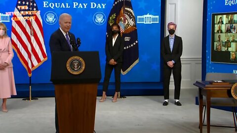 Joe and Jill Biden host women's soccer players to recognize 'equal pay day'.