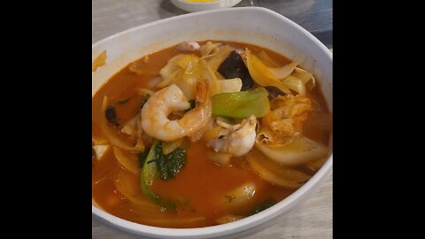 Korean style Sea food jjam-ppong noodle. Chinese restauran in Seoul