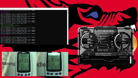 Software Power vs Wall Power when Crypto Mining l Finally got a 5700xt