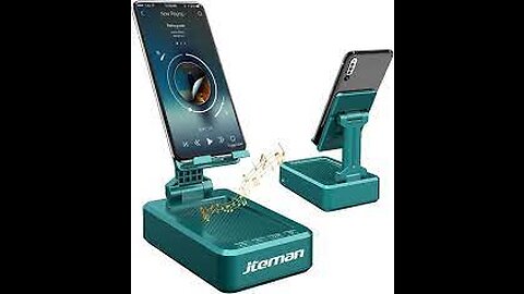 JTEMAN Gifts for Men Women, Phone Stand Wireless Bluetooth Speaker