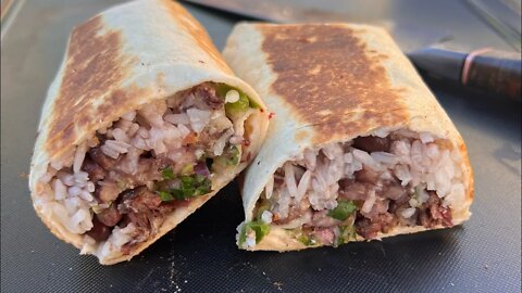 Beef back ribs burritos