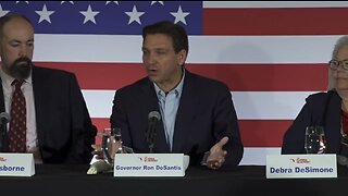 Gov Ron DeSantis Responds To 'Frontrunner' Donald Trump