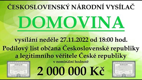 Podílový list občana ČSR a LVČR 2 000 000 Kč | vysílání 27.11. 2022