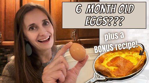 Cooking with 6 Month Old Eggs! | Water Glass Eggs Update & Dutch Baby Pancake Recipe