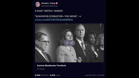 [MIRROR] TRUMP TRUTH > Summer Blockbuster - The Movie "A Must Watch - MAGA!!!"