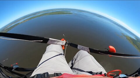 GoPro MAX 360 footage: VR 360 SIV paramotor paraglider tow ... put on your VR Goggles