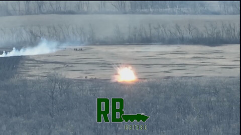 Russian army hits a group of Ukrainian soldiers with ATGM missile