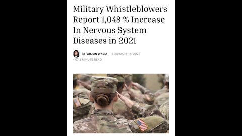 Department of Defense (DDMS) See's 1052% Increase of Disease in Personnel