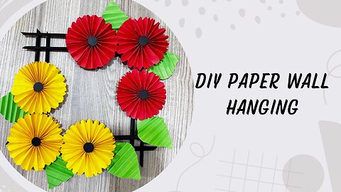 Paper flower wall hanging