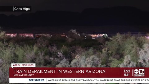 Train derailment near Arizona-California border did not involve hazardous materials, railroad says