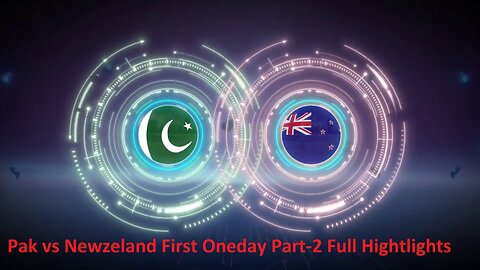 Pak Vs Newzeland First One Day Highlights Part-2 of 2