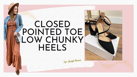 Closed Pointed Toe Low Chunky Heels by Dream Pairs review