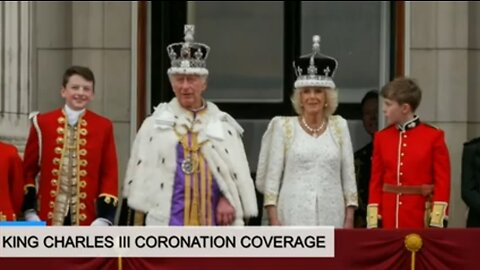 King Charles III and Queen Camilla make balcony appearance after coronation #Shorts