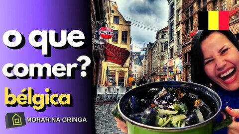 Moules com batata frita - A COMIDA TÍPICA DA BÉLGICA ( frutos do mar mexilhões mariscos )