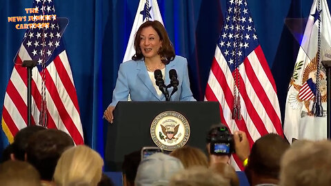 Kamala blames her teleprompter for making her say something stupid: "Bit of a typo there! Ha ha ha ha!"