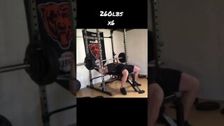 260x6 bench press #shorts