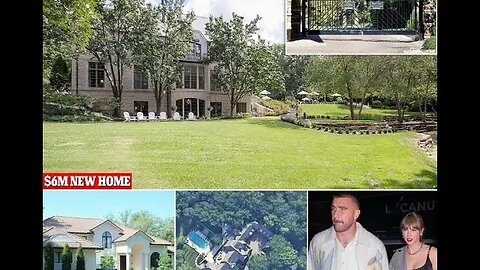 First images emerge of Travis Kelce's luxury new $6m Kansas mansion - complete with a swimming pool,