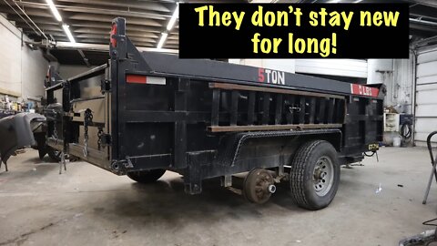 This 2020 Griffin dump trailer needs a lot of work after only a few months in service