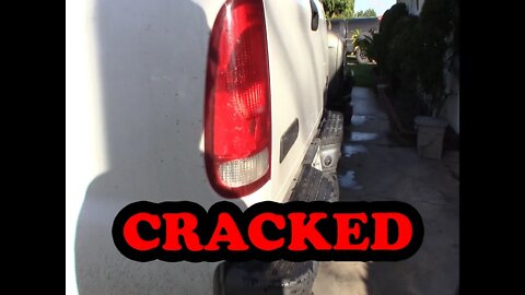 Ford F250 cracked Tail light replacement powerstoke 6.0