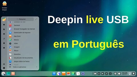 Como testar o Linux Deepin no pendrive (live USB) em Português