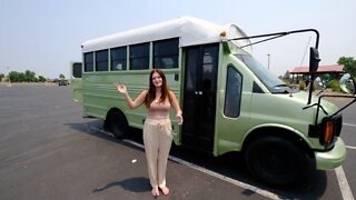 20-Year-Old Woman's Raised Roof $12k DIY Skoolie