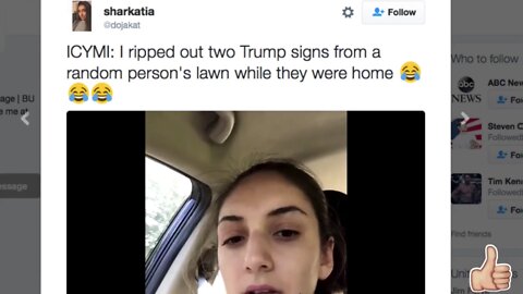 Woman Steals Trump Signs Videotaped Herself Doing It Posted Online Bragging