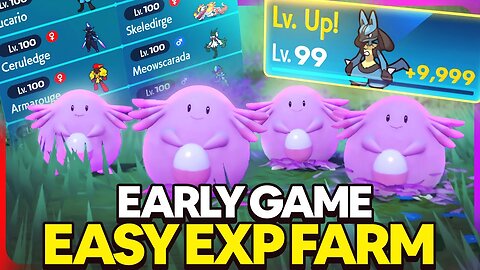 Pokemon Scarlet and Violet Early/Mid Game EXP Farm!! Huge Gains!! Level 100 in No Time!