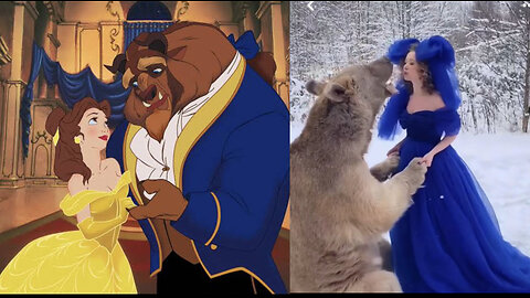 REAL LIFE BEAUTY AND THE BEAST 🙀🙀