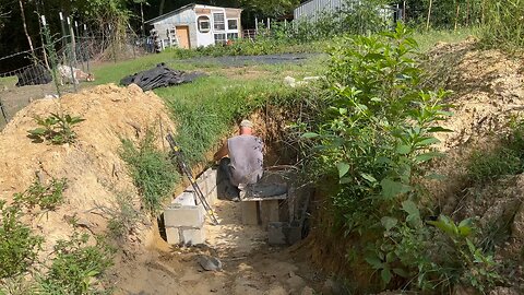 Building A Cellar 🧱 #ChamberlinFamilyFarms #masonry #construction #DIY