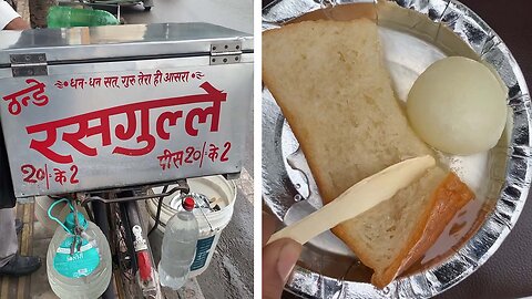 Old Uncle sells Thandi Bread & Thande Rasgulle on cycle