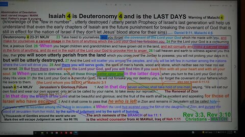 Isaiah 4 is Deuteronomy 4 is the last days warning of Malachi 4