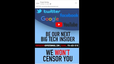 PROJECT VERITAS CENSORS (won't expose since 6-25-19) ENVIRONMENTAL VOICES PREVENT NEEDED SOLUTIONS