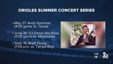 Orioles announce Birdland Summer Music Series lineup