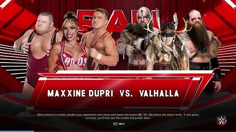 WWE Monday Night Raw Valhalla vs Maxxine Dupri