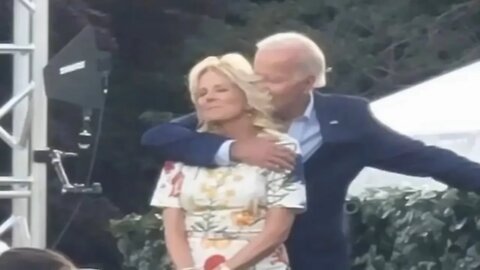 Joe Biden sniffs Jill Biden at 4th of July Celebration