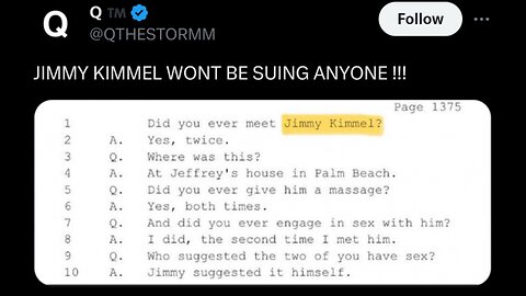 PANIC: Jimmy Kimmel Has Hysterical MELTDOWN Over Epstein Client List Release! LIES About Connection