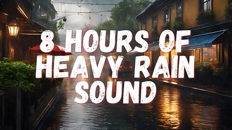 8 Hours of Heavy Night Rain, Rain Sounds for Deep & instant Sleeping | #calming #sleepmusic #sleep