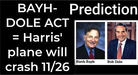 Prediction: BAYH-DOLE ACT = Harris' plane will crash Nov 26