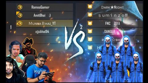 Blue Criminal Squad Vs Munna Bhai Ajju Bhai Amit Bhai & Romeo - Munna Bhai Gaming - Free Fire Hindi