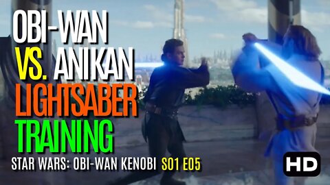 Obi Wan Kenobi | Obi Wan Lightsaber Training With Anikan | S01 E05