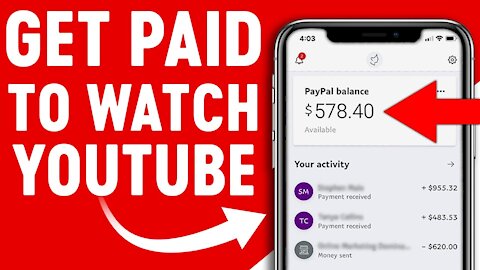 Make money online by watching YouTube videos